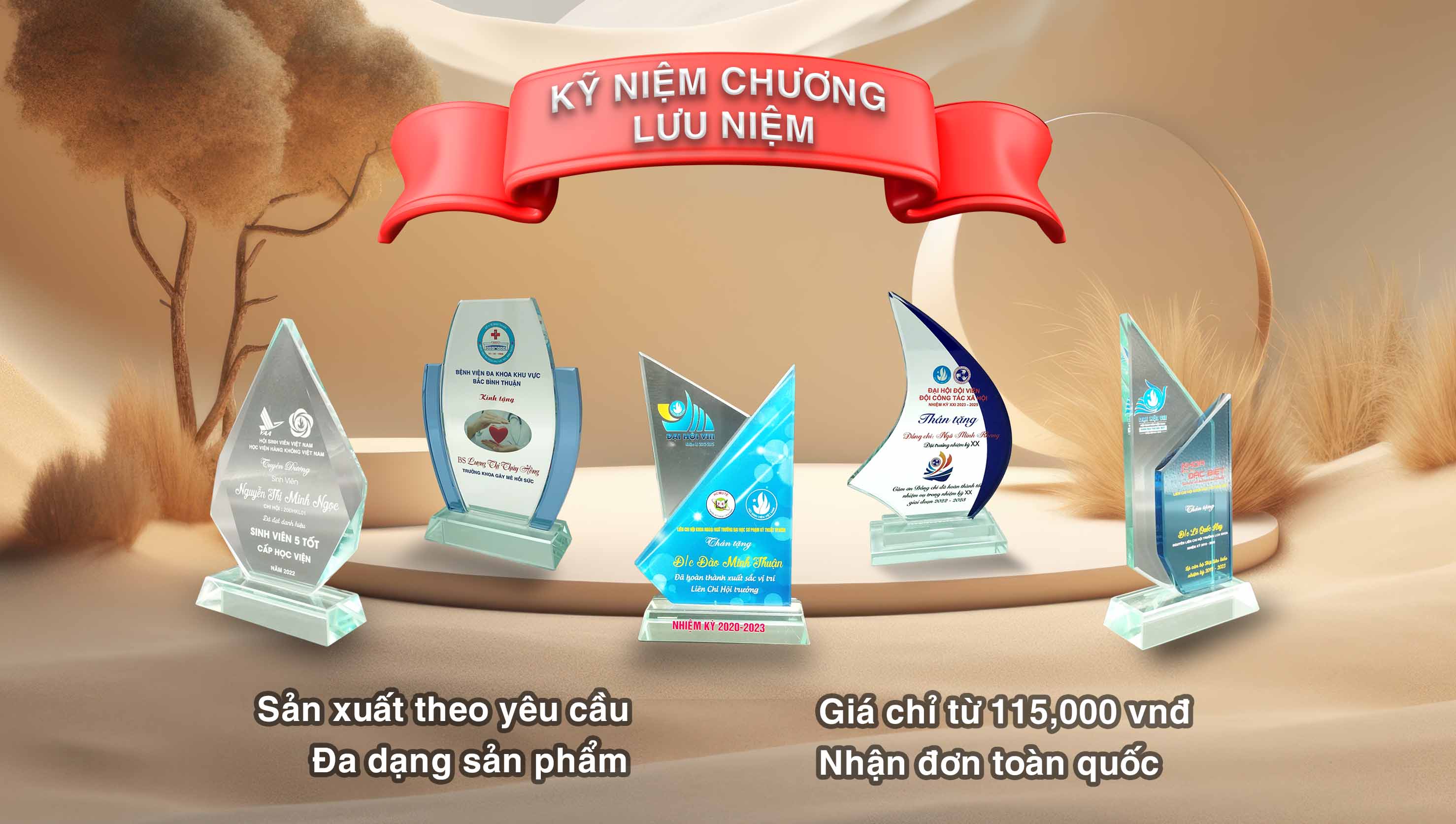 Kỷ niệm chương lưu niệm đẹp