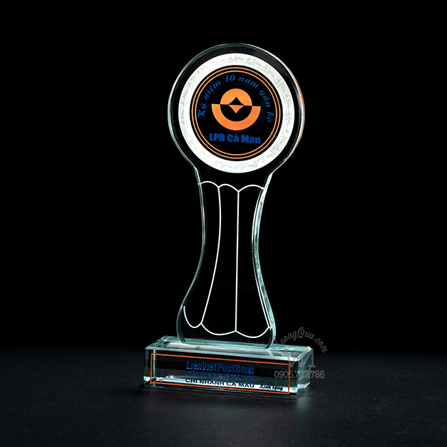 Cúp đính mặt logo
