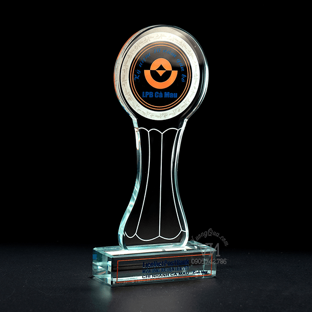 Cúp đính mặt logo