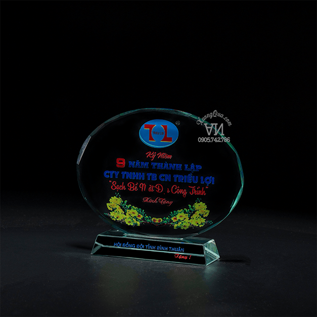 Kỷ niệm chương pha lê hình elip