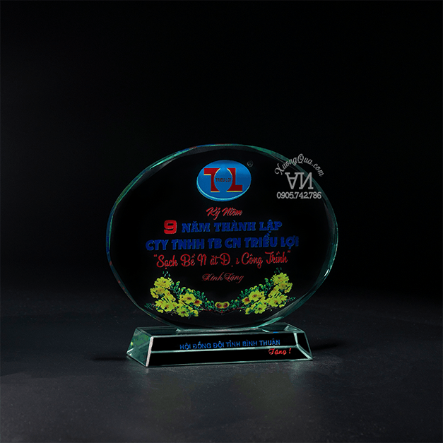 Kỷ niệm chương pha lê hình elip