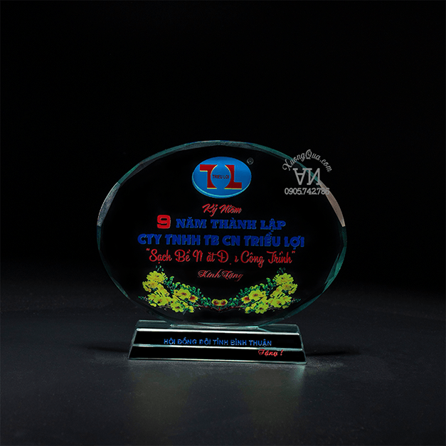 Kỷ niệm chương pha lê hình elip